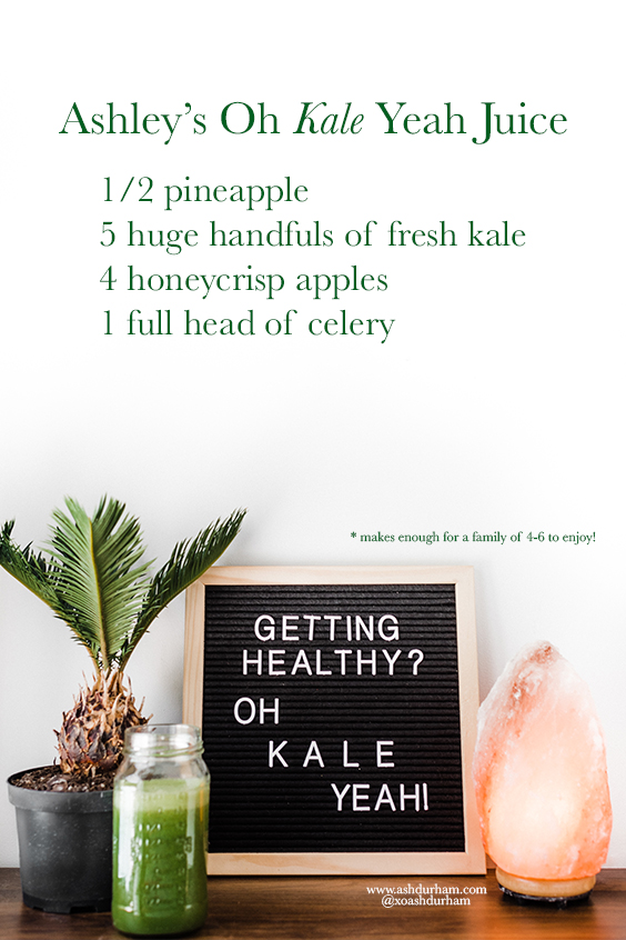 Kale juicing recipe for kids