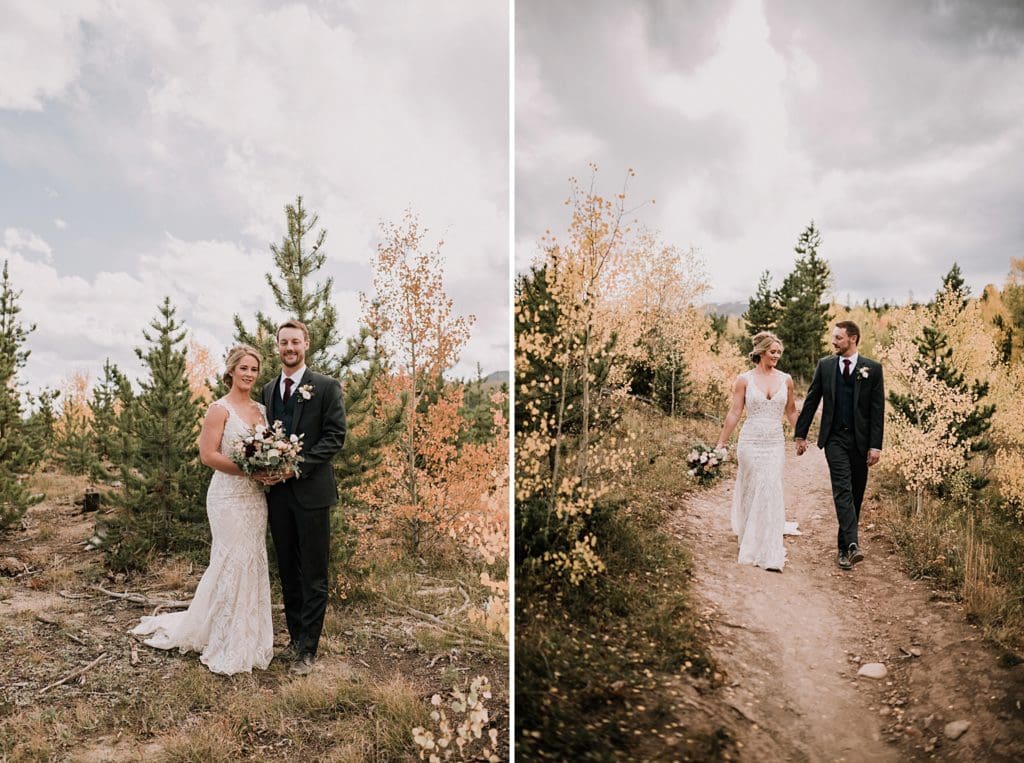 fall wedding photos in breckenridge