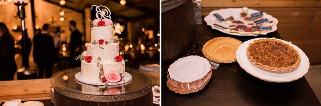 wedding cake and pies