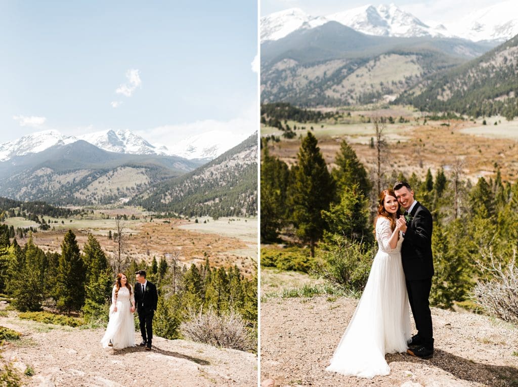 wedding photos in rocky mountain national park