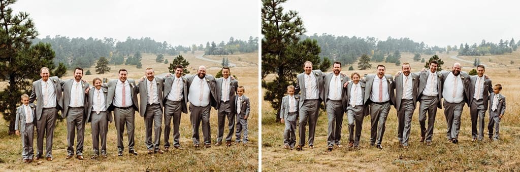 groomsmen being silly togeter