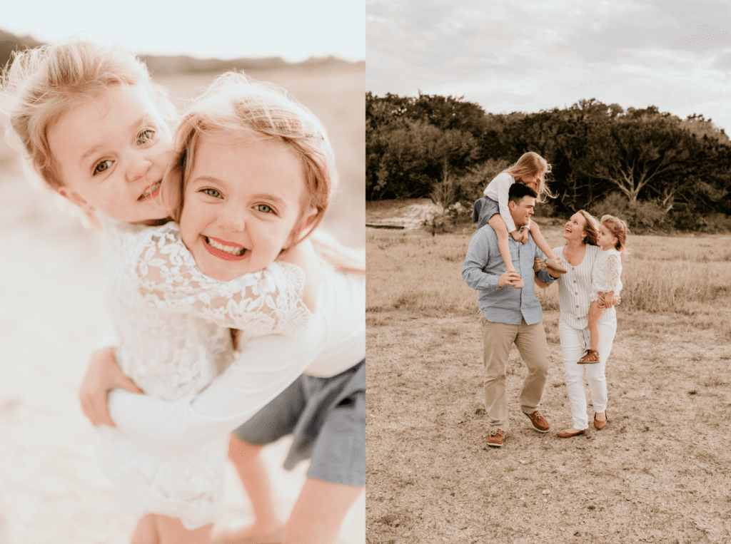 family photos with two toddler girls