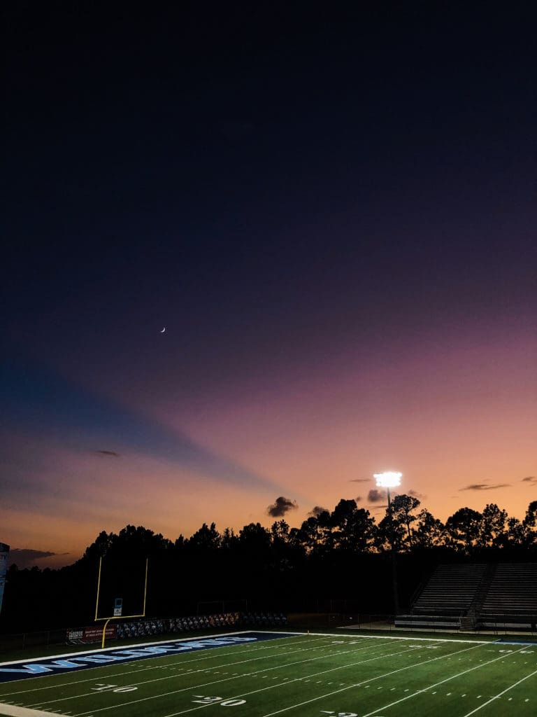 nighttime football game at camden county high school