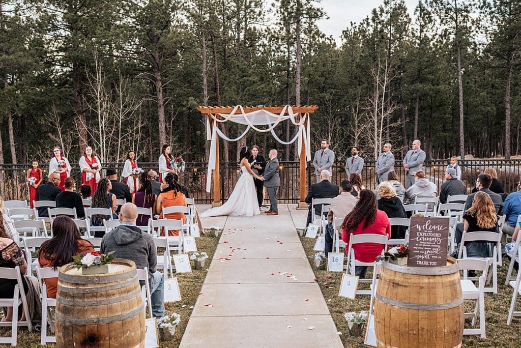 outdoor ceremony at wedgewood black forest