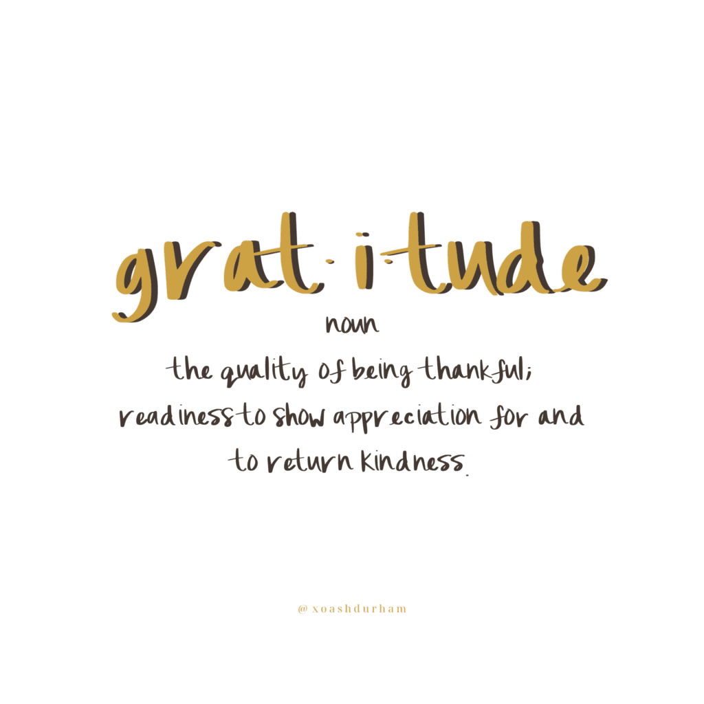 What does gratitude mean