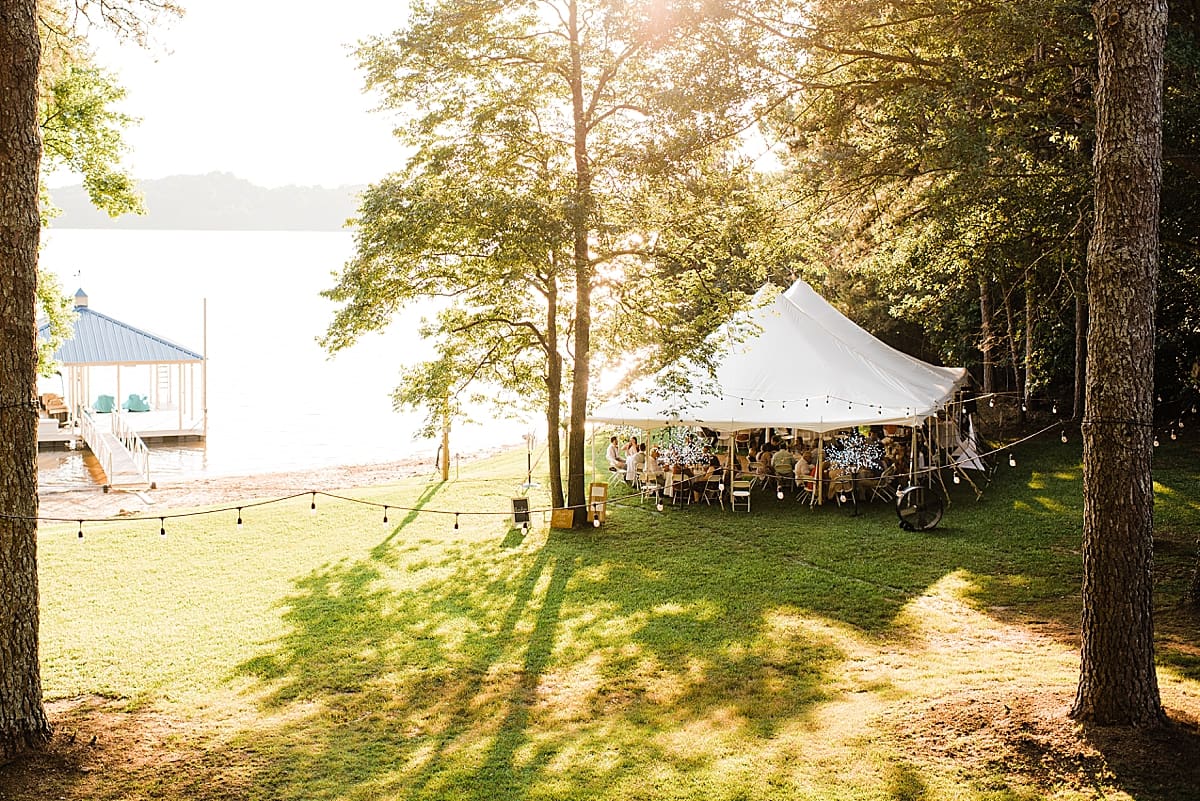 lakeside reception with a tent lake geneva wedding photographer