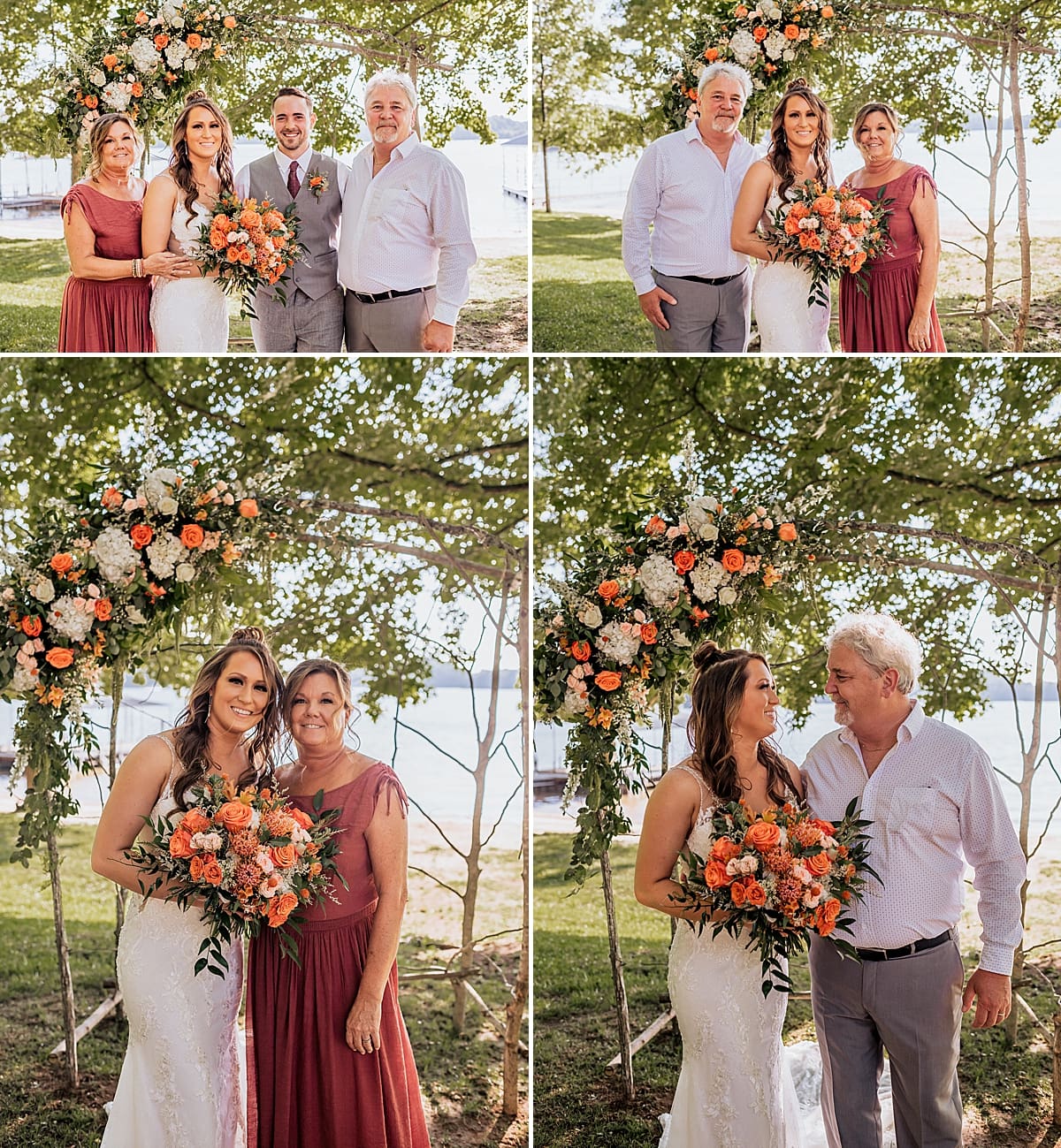 bridal portraits with her family