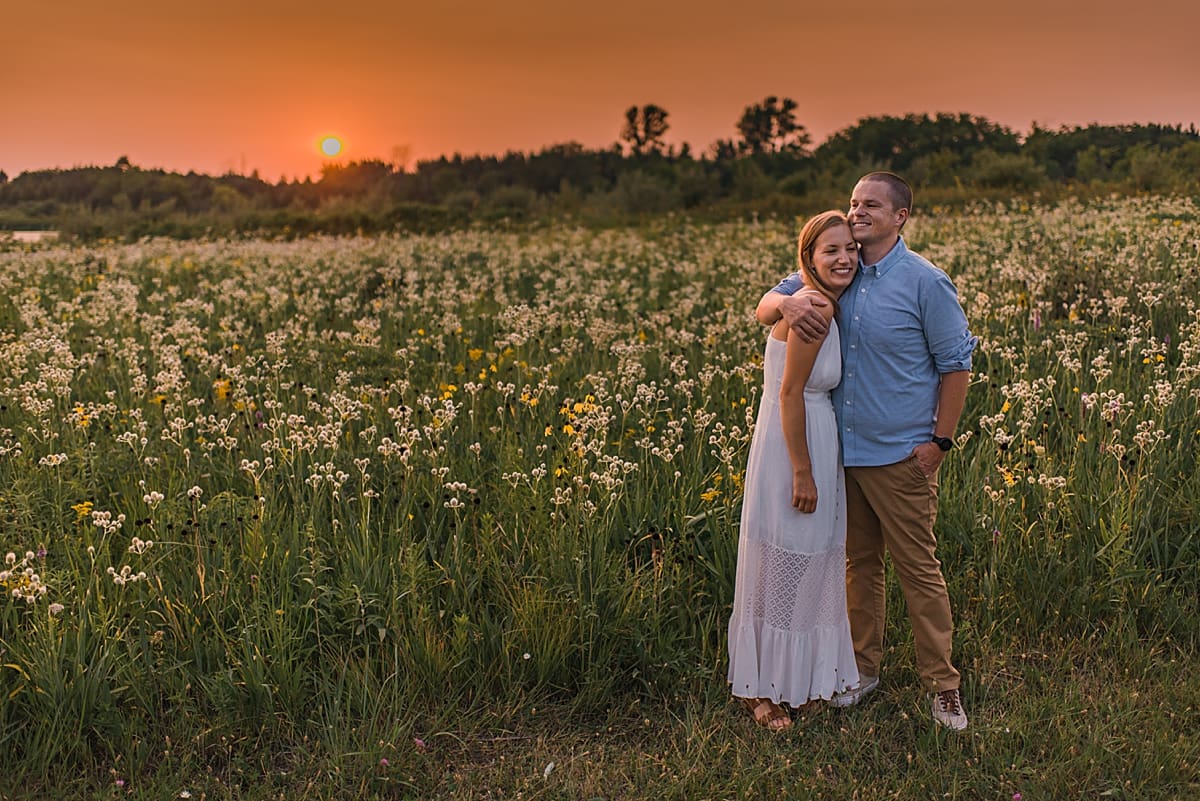 wisconsin sunset engagement session