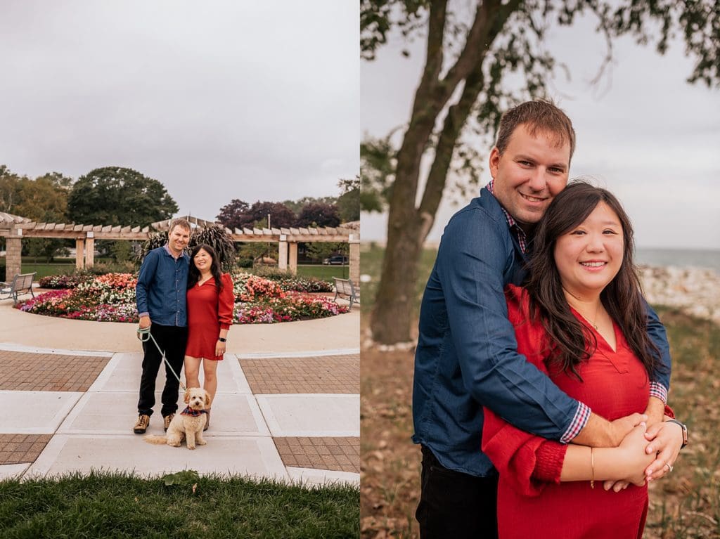 engagement session at wolfenbuttel park in kenosha