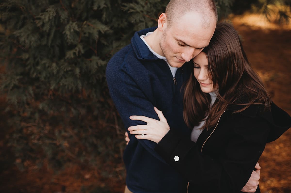 engagement session shot from above