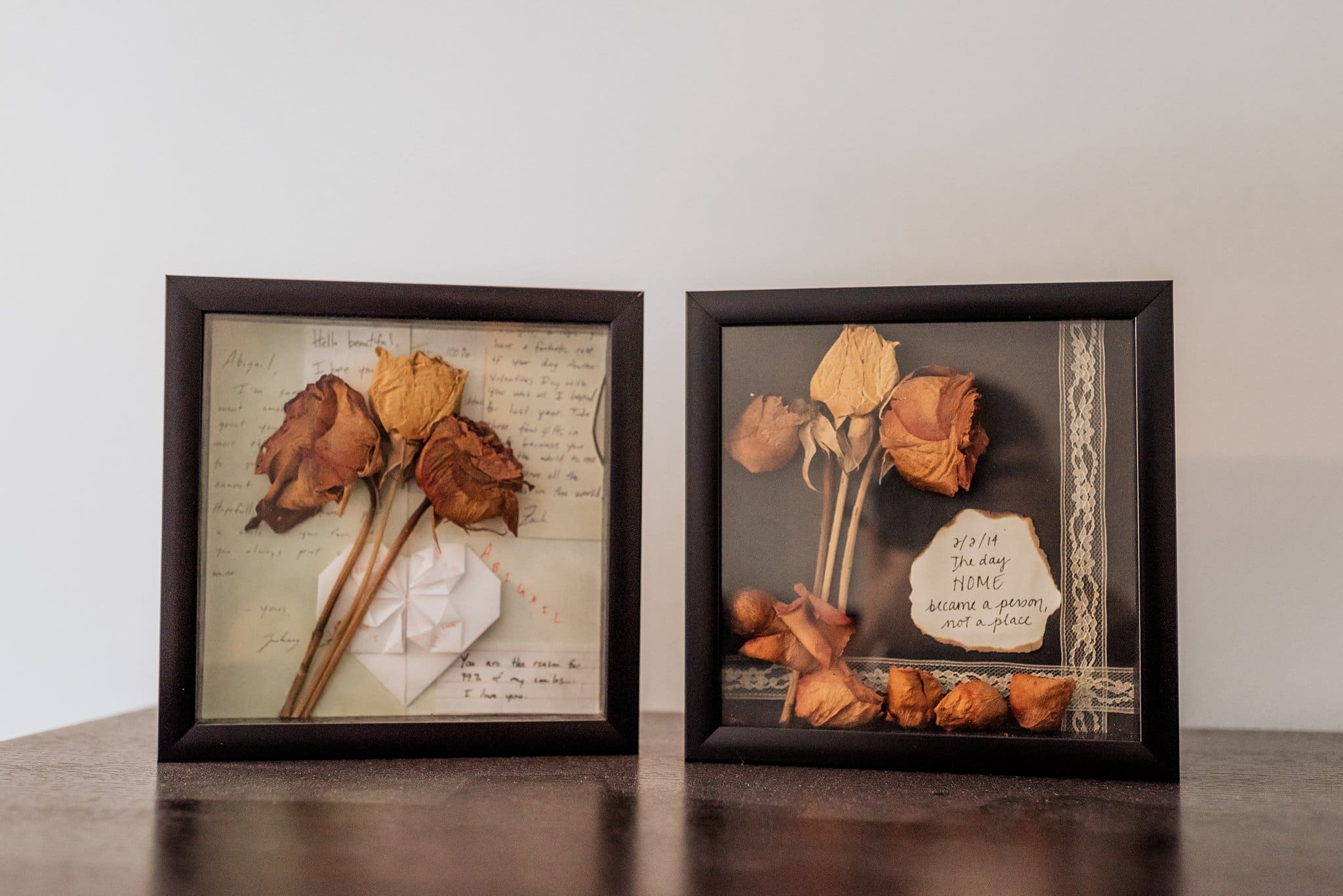 dried rose petals from proposal