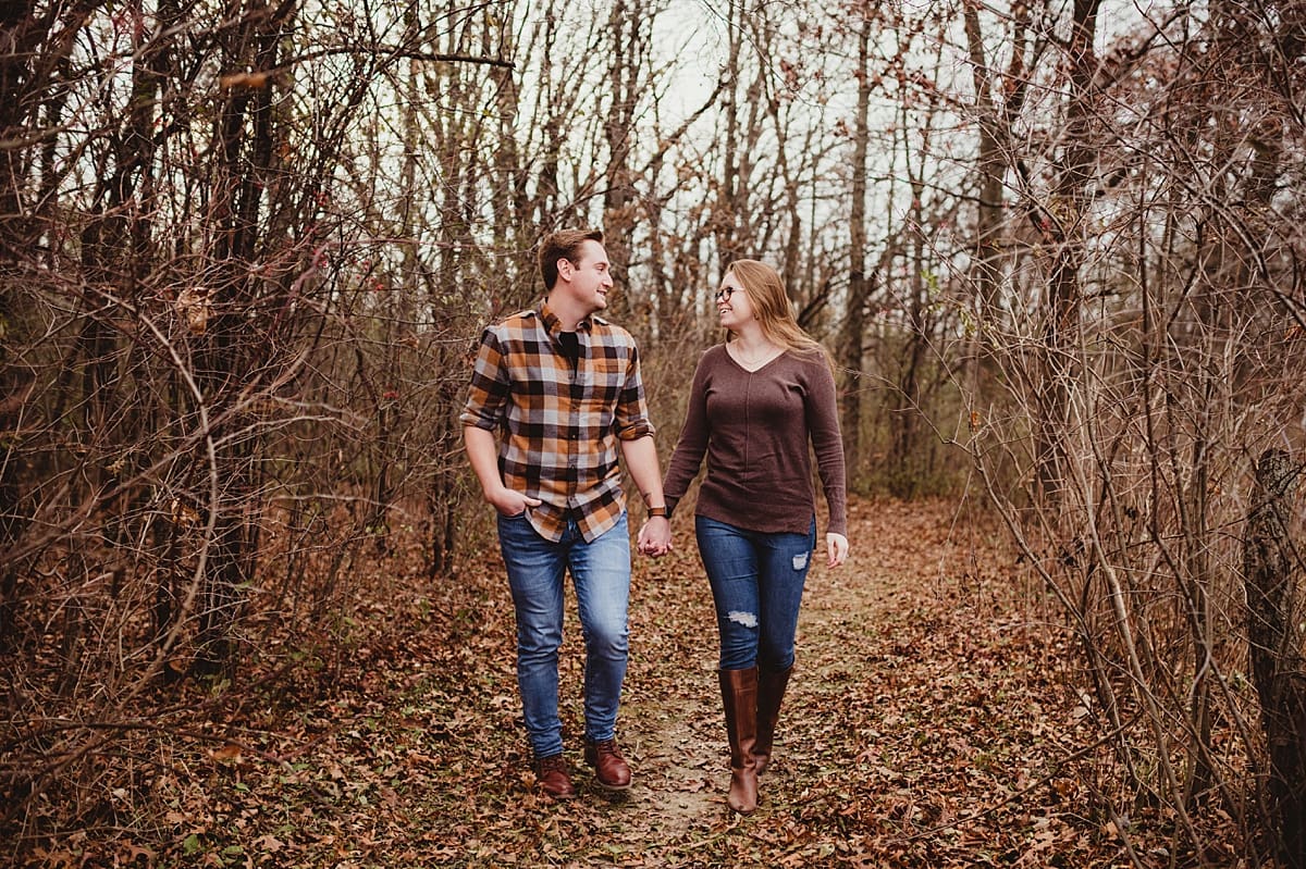 engagement session at bong recreation area in kansasville wisconsin