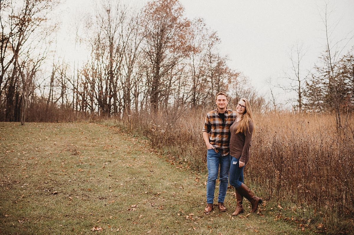 late november engagement session in wisconsin