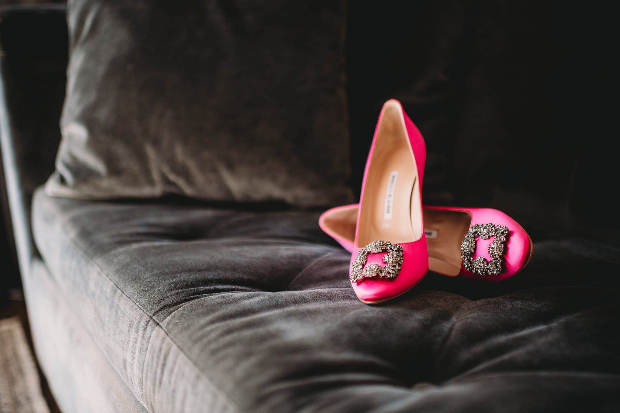 hot pink bridal heels