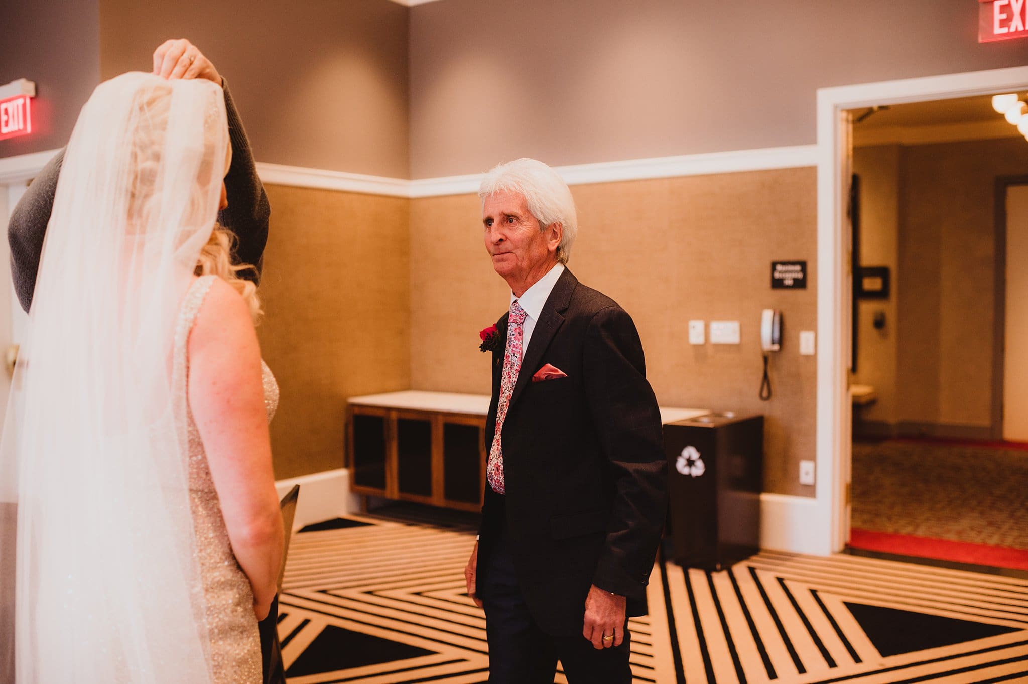 first look with father of the bride 