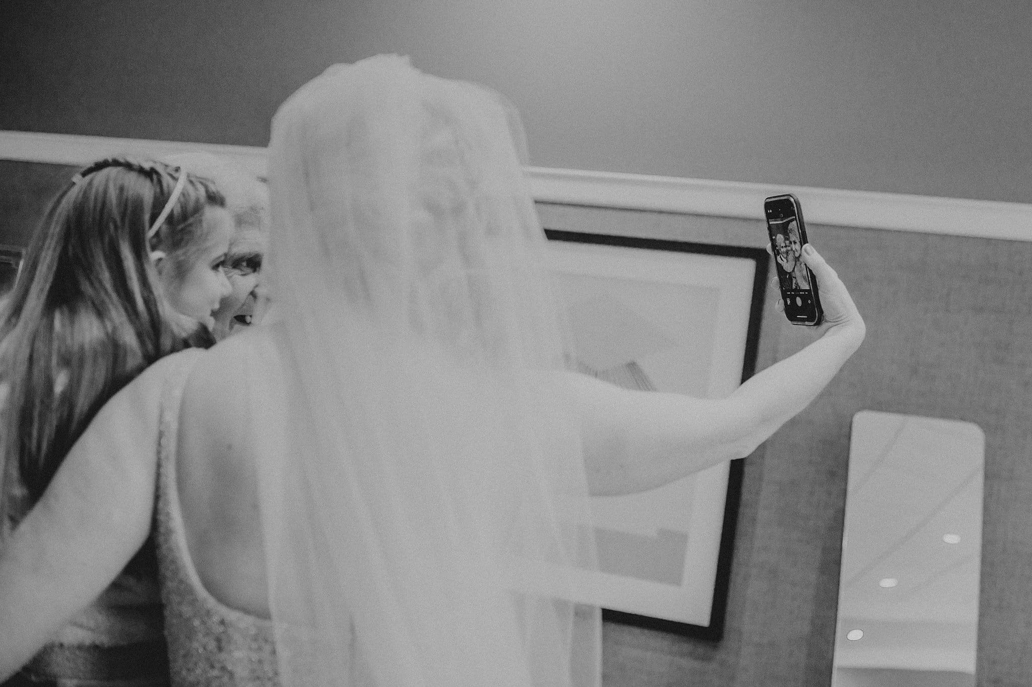facetiming friends and family during wedding
