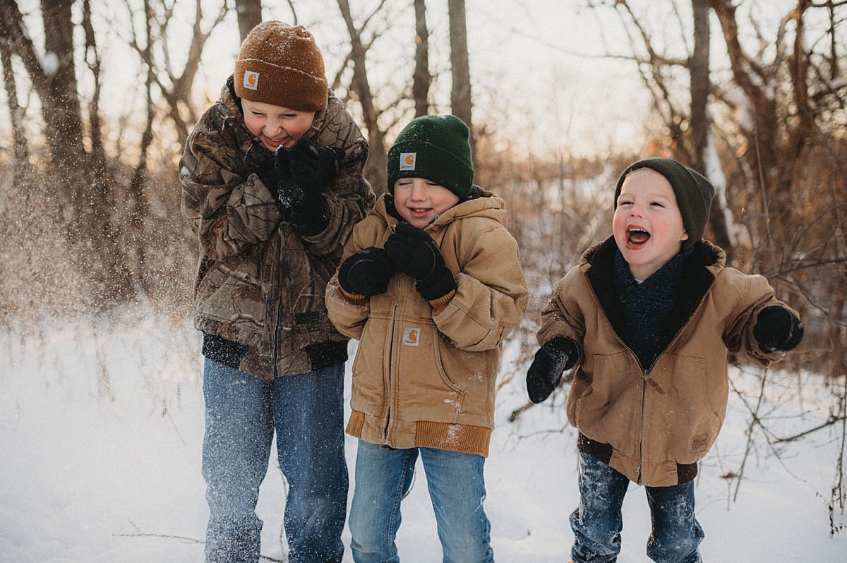 kids photographs in winter