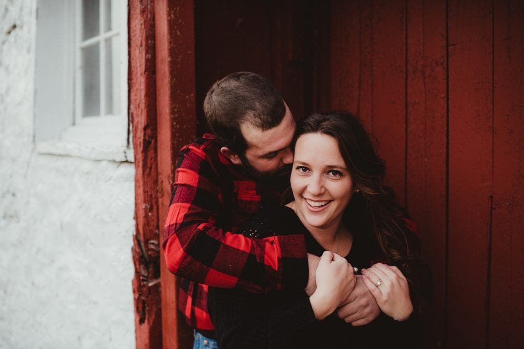 barn engagement session in wisconsin