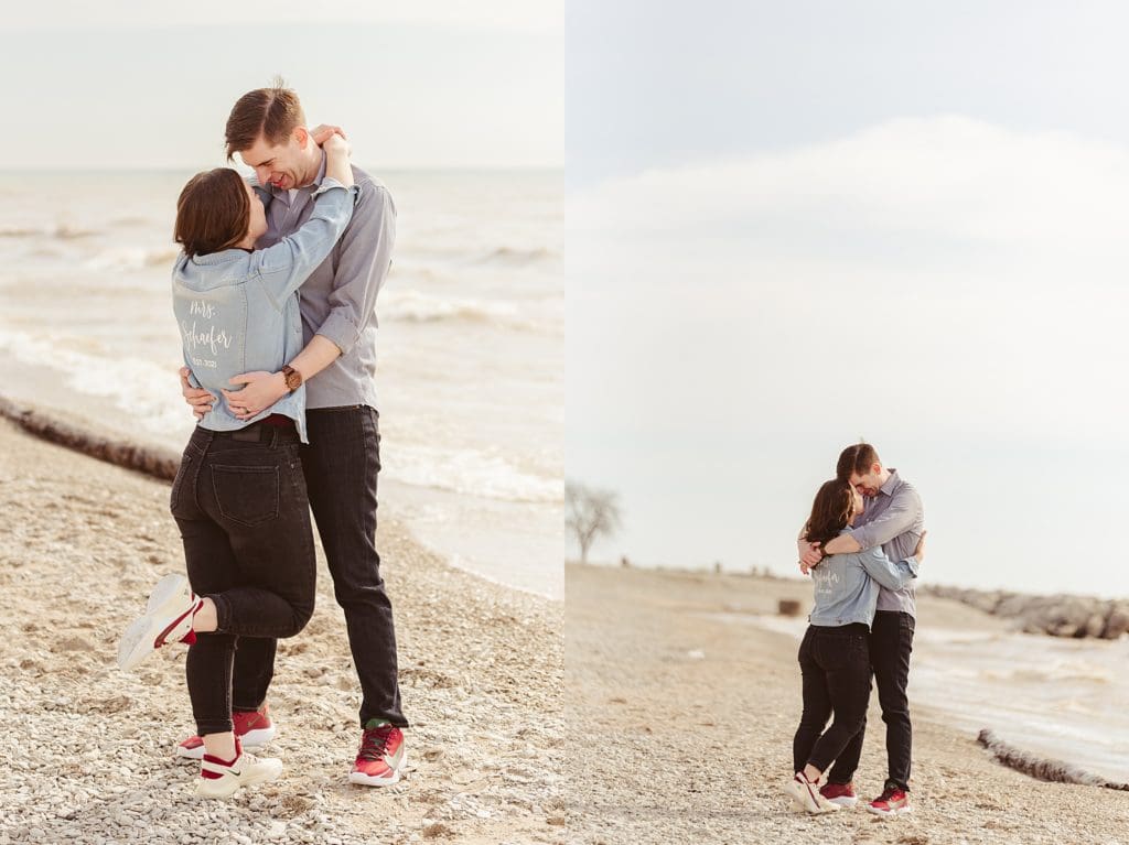 mckinley marina couples session in milwaukee