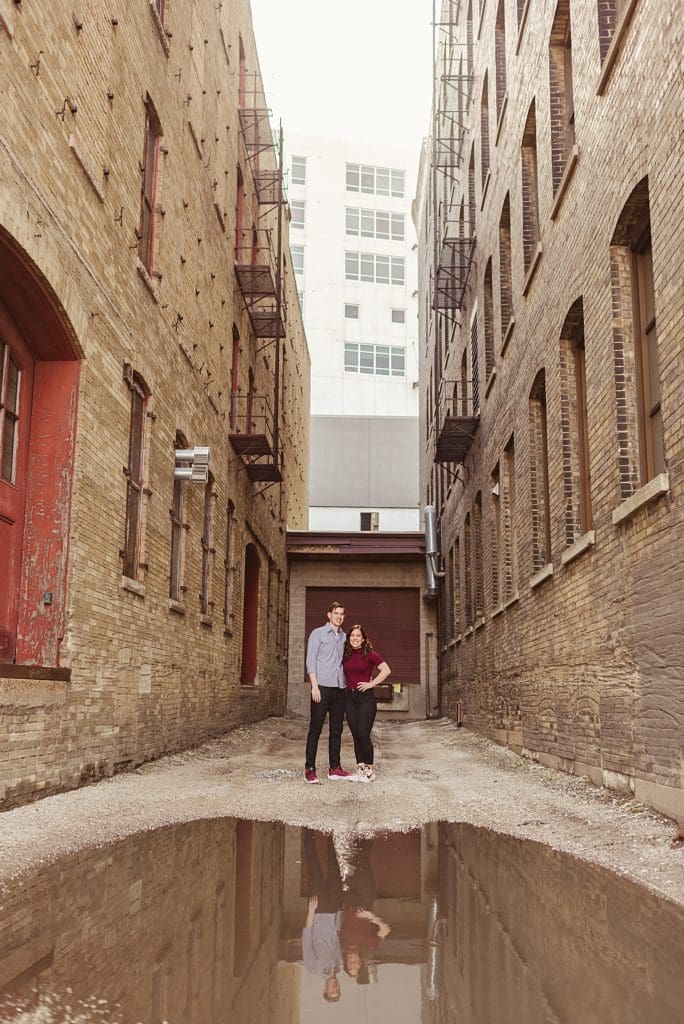 downtown milwaukee couples session