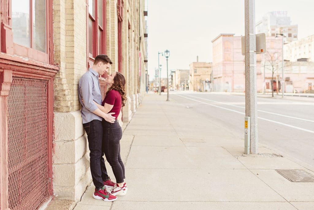 downtown milwaukee couples session