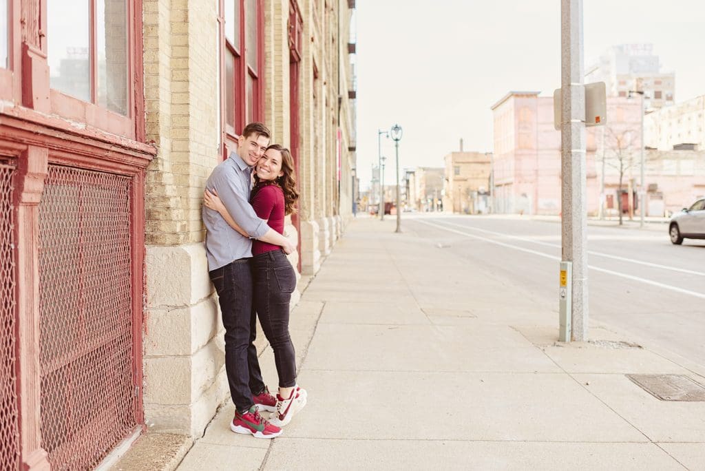 downtown milwaukee couples session