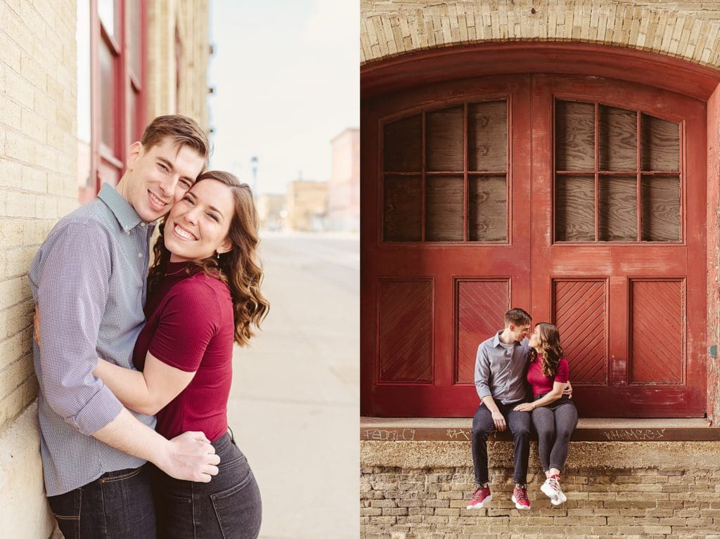 downtown milwaukee couples session