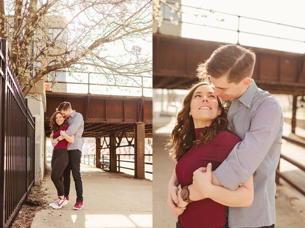 downtown milwaukee couples session