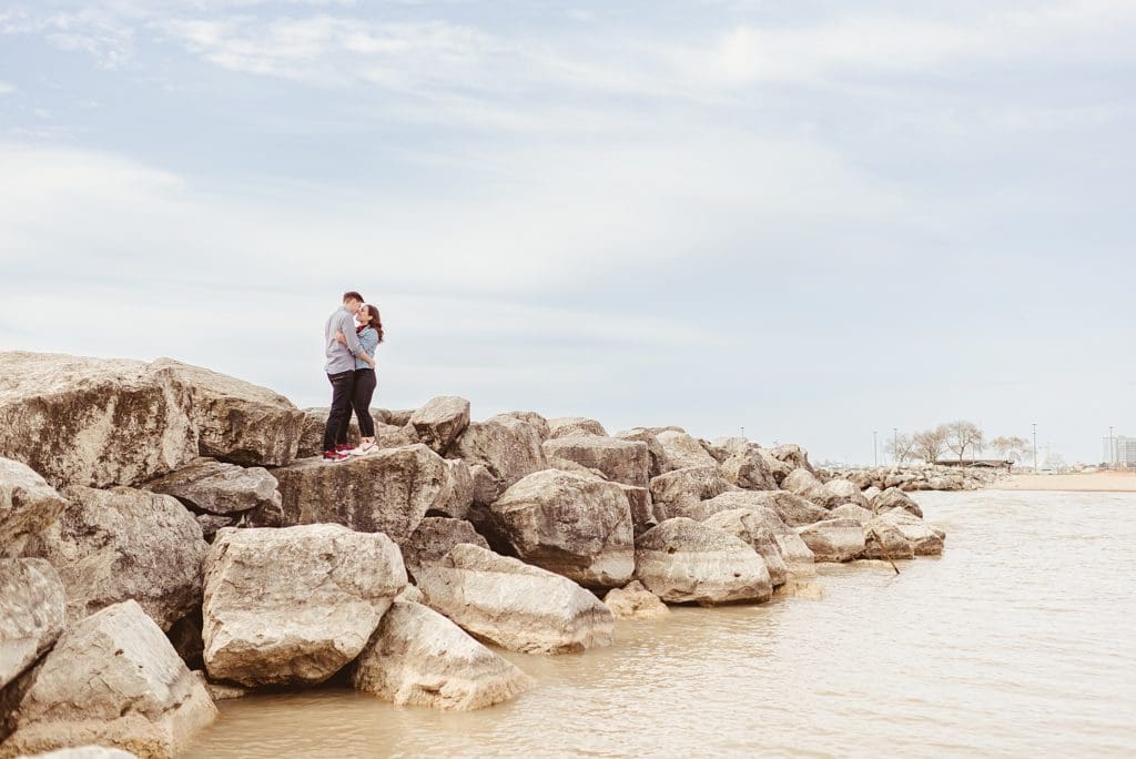 mckinley marina couples session in milwaukee