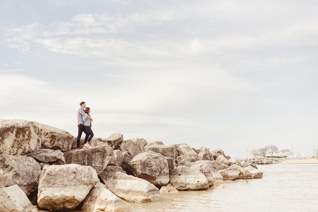 mckinley marina couples session in milwaukee