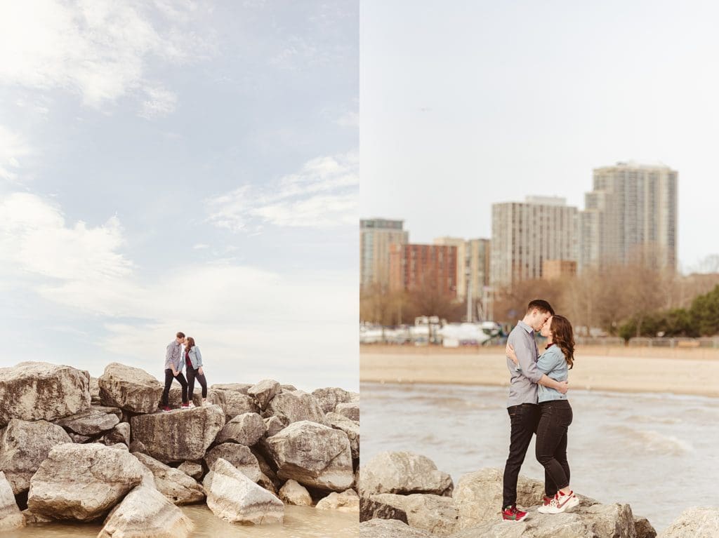 mckinley marina couples session in milwaukee