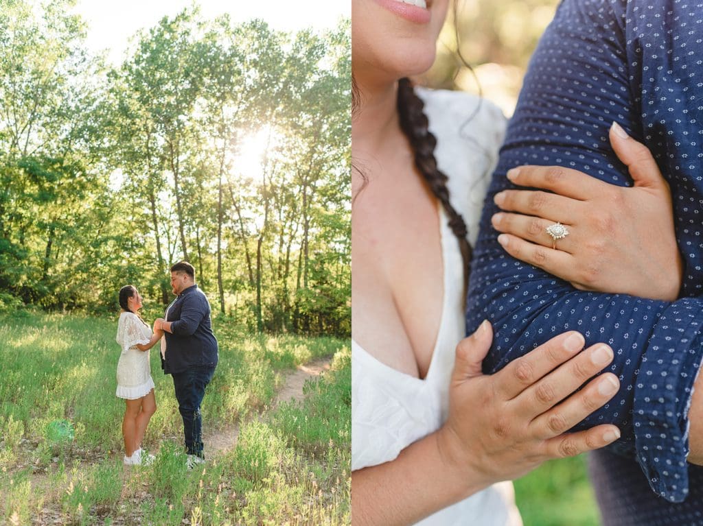engagement session at spencer park in belvidere illinois