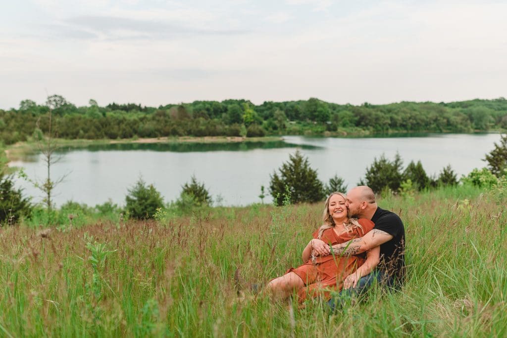 Engagement session at Kenosha Veterans Park in Twin Lakes Wisconsin