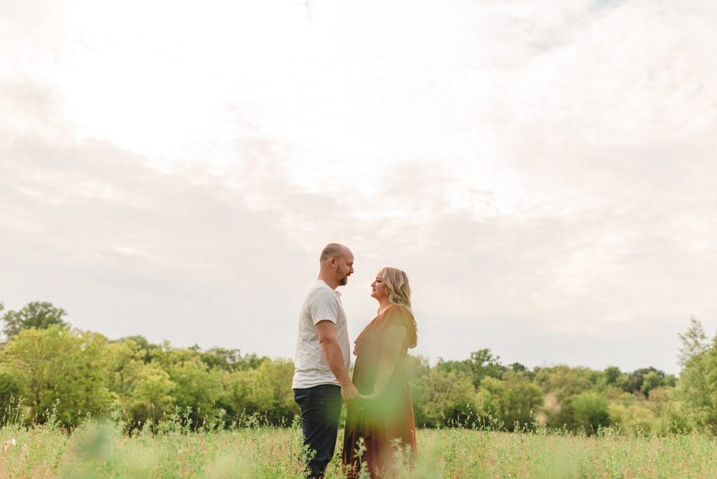 engagement session at kenosha veterans park in twin lakes wisconsin
