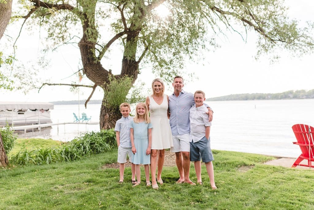 Family Session at Pewaukee Lake in Wisconsin