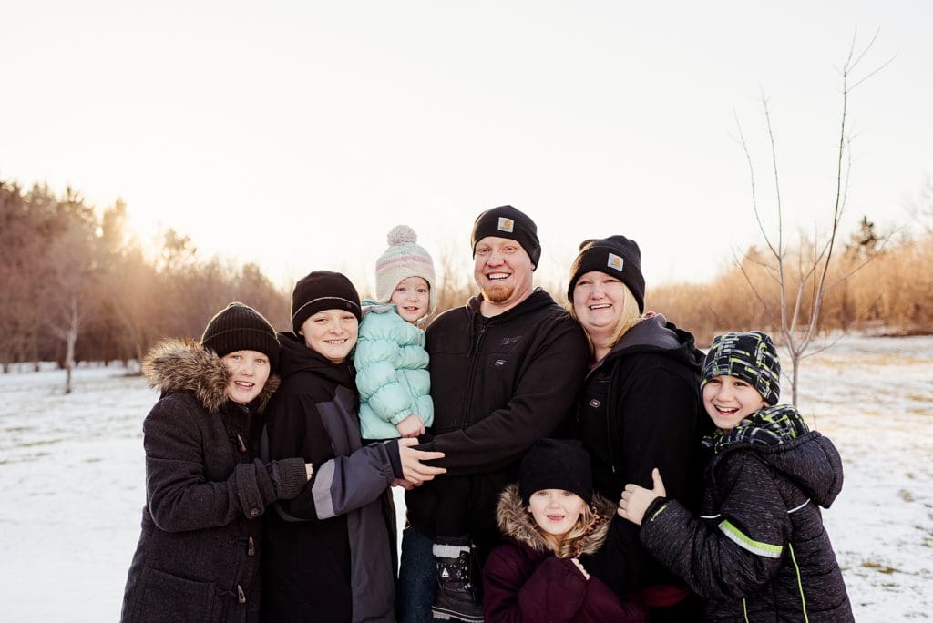 family session in february in wisconsin