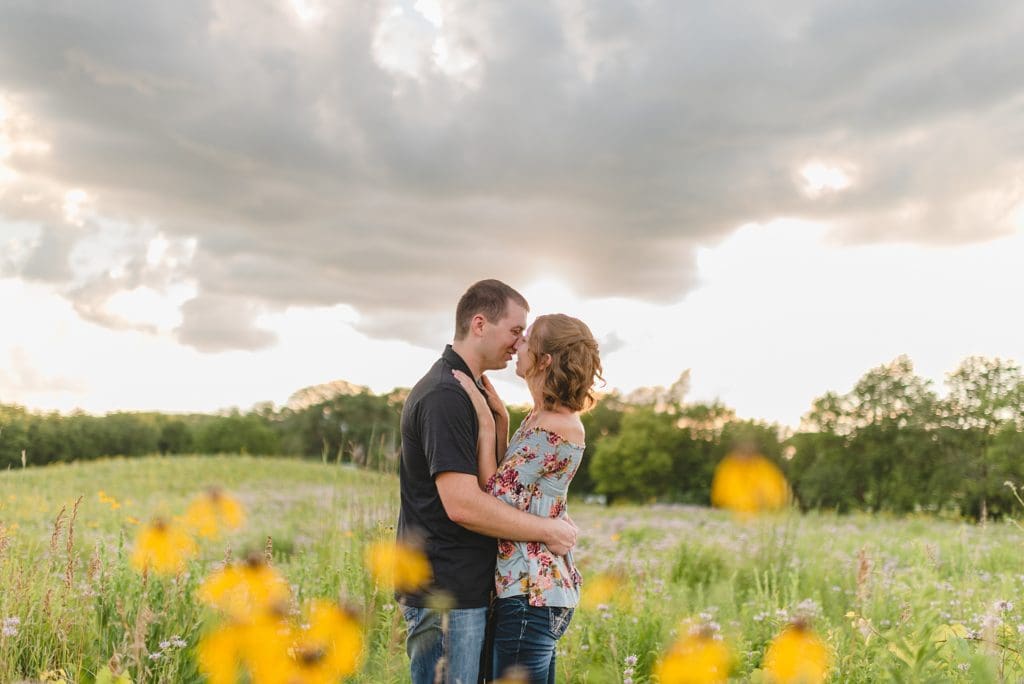 summer engagement session at white river county park in lake geneva