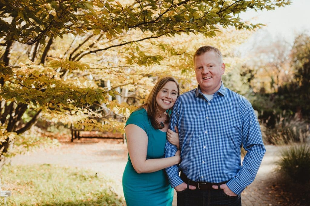 fall engagement session at olbrich botanical gardens