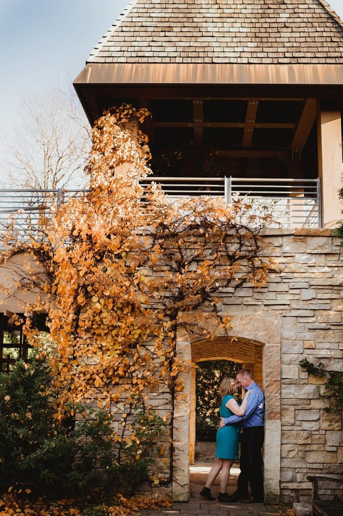 fall engagement session at olbrich botanical gardens