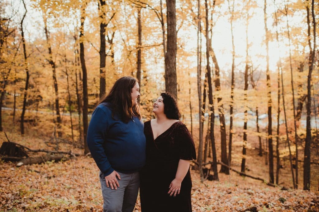fall engagement session in wisconsin