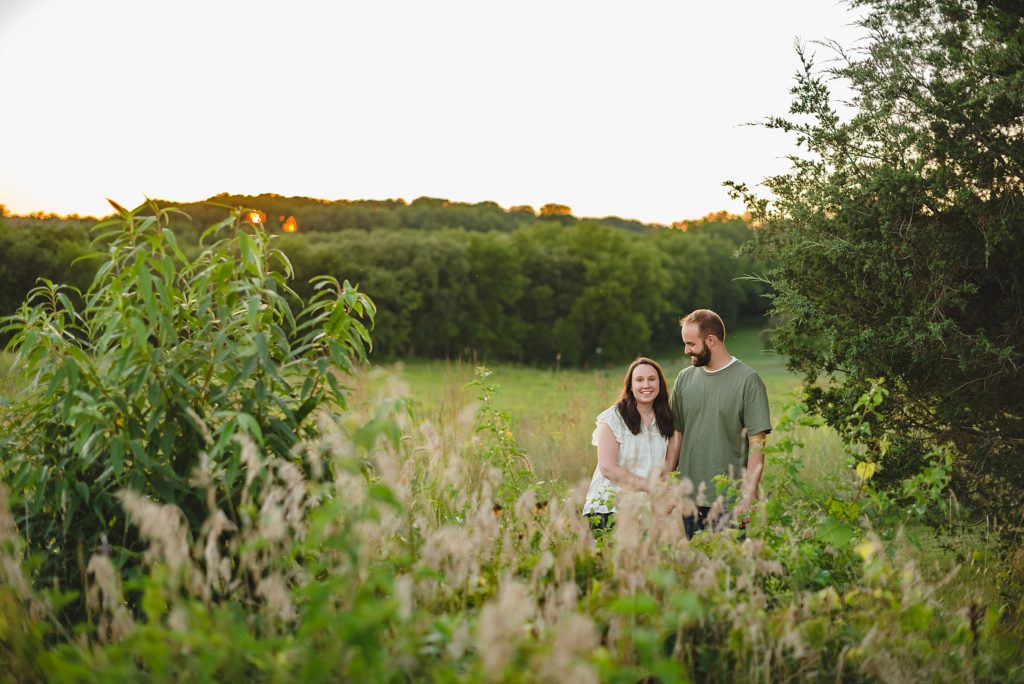 engagement photos just after the sun goes down