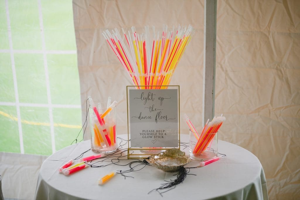glow sticks for wedding reception