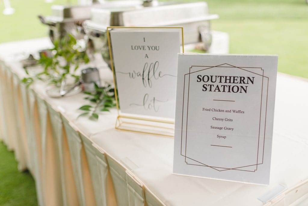 punny signs for wedding reception buffet