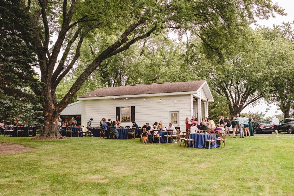 backyard wedding reception 