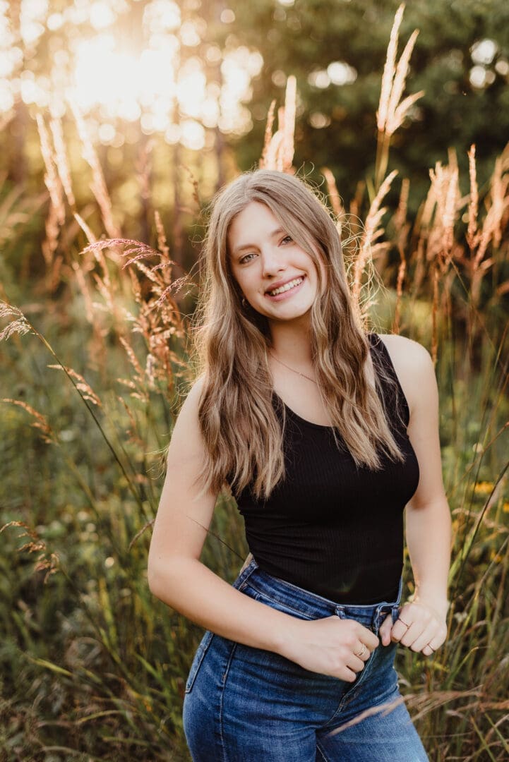 phoenix senior photography in a forest