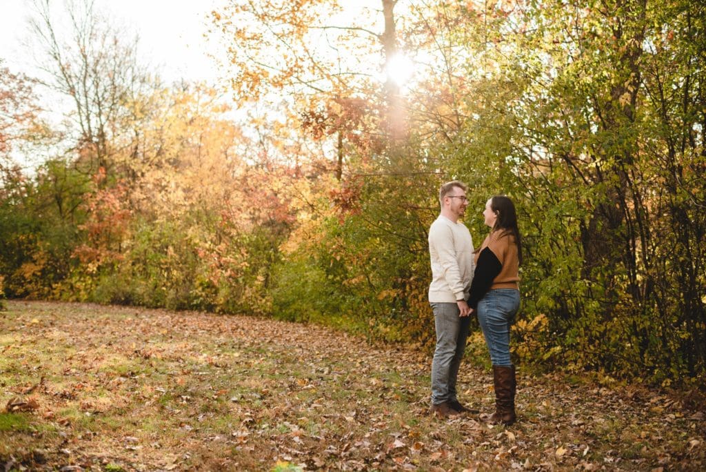 wisconsin engagement session in the fall