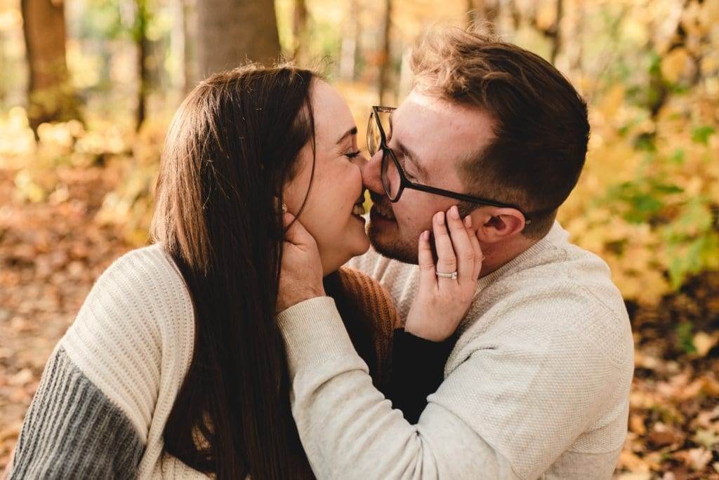 wisconsin engagement session in the fall