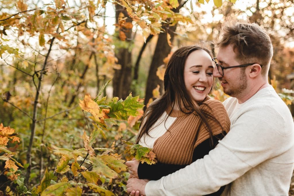 wisconsin engagement session during the autumn