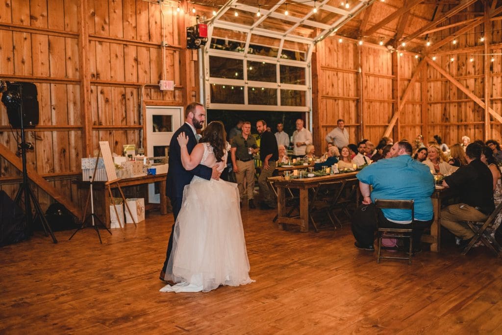 reception dancing photos at the barn at homestead hollow