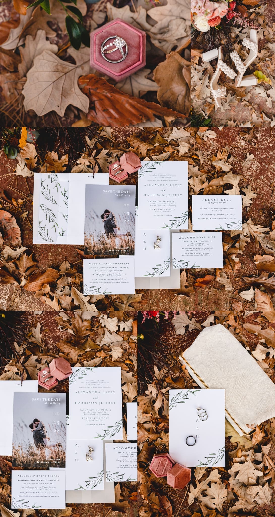 fall wedding details